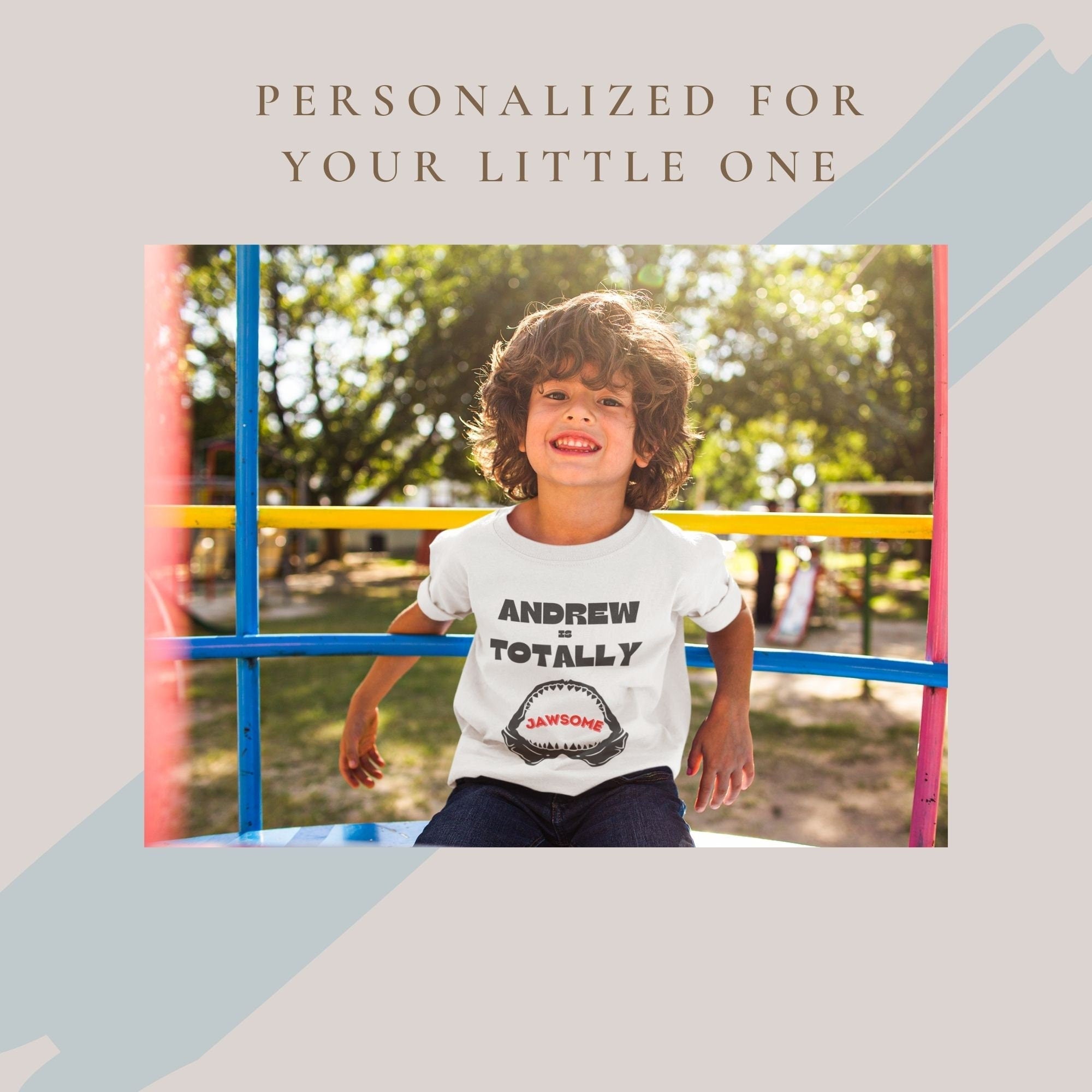 Custom "Jawsome" Shark Themed T-Shirt, Custom Kids Birthday T-shirt, Baby Short Sleeve T-Shirtproduct_type