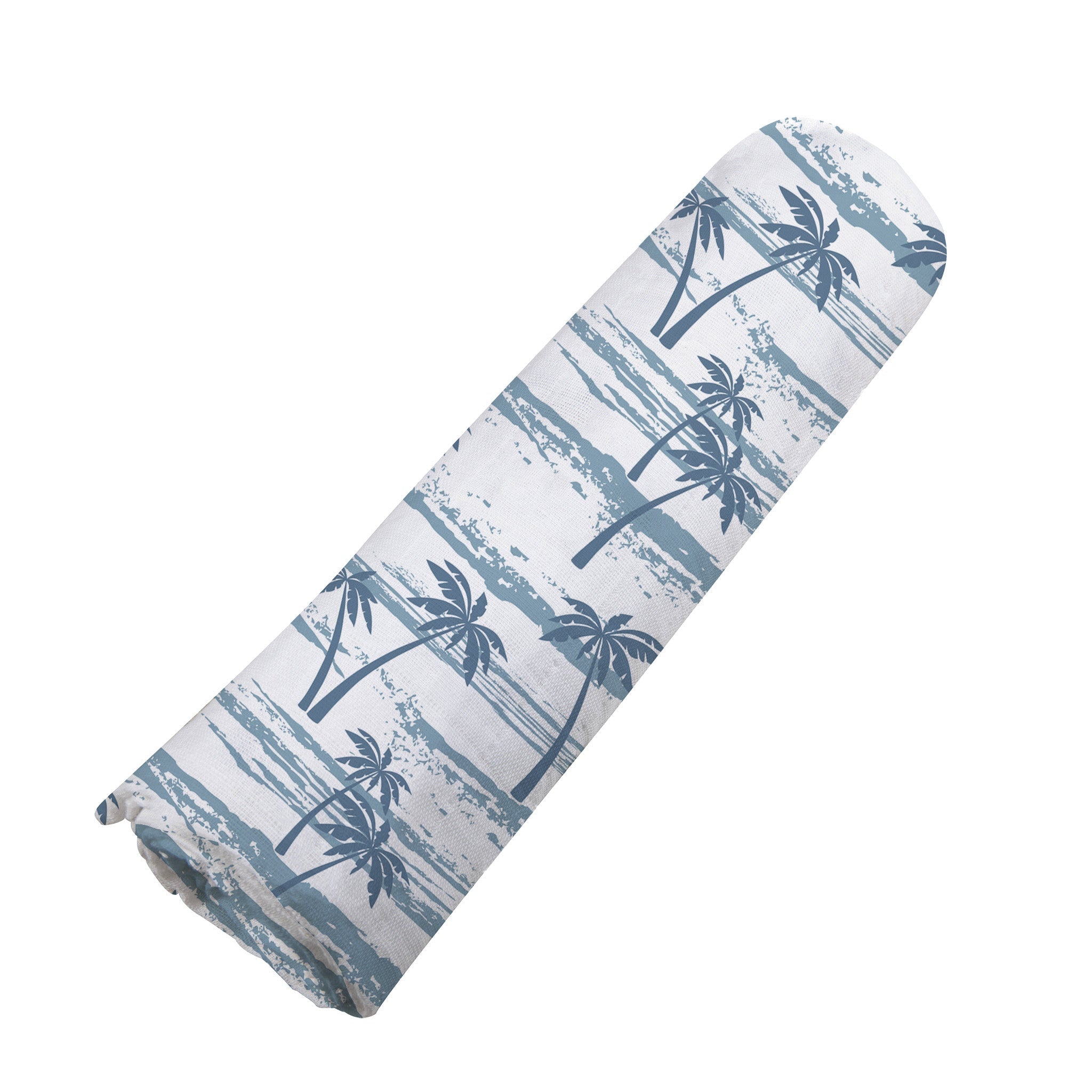 Ocean Palm Trees Bamboo Baby Swaddle - Gathering Littles