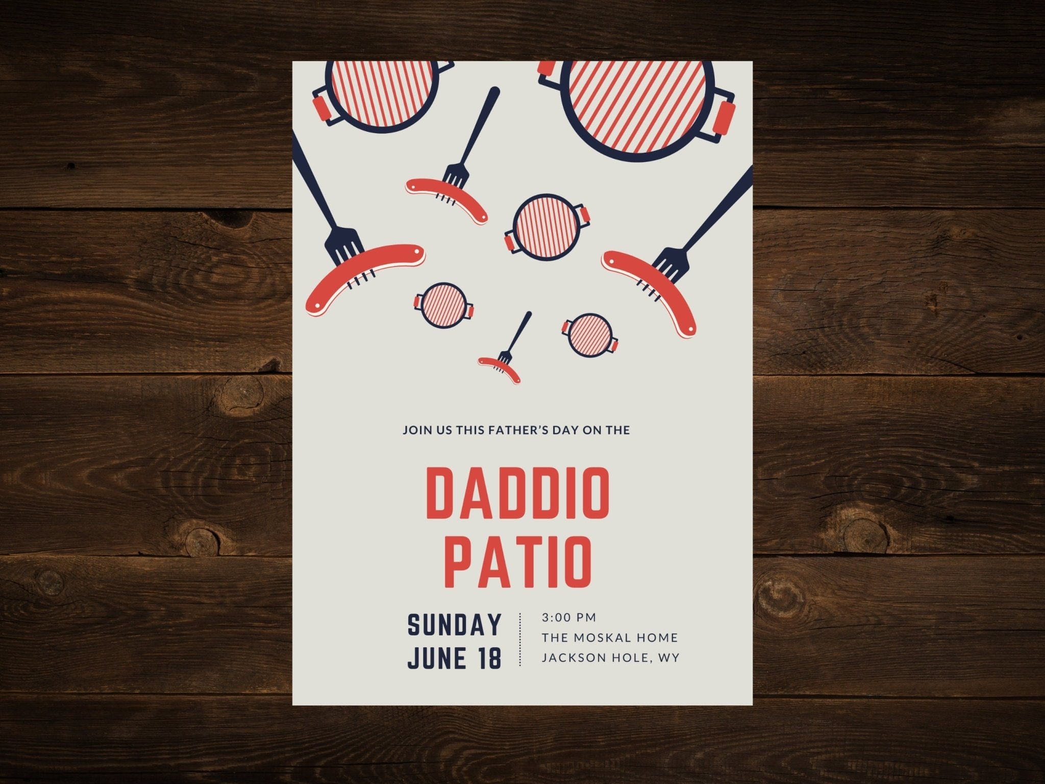 Father’s Day Invitation, BBQ Invitation, Father’s Day Party, BBQ partyproduct_type