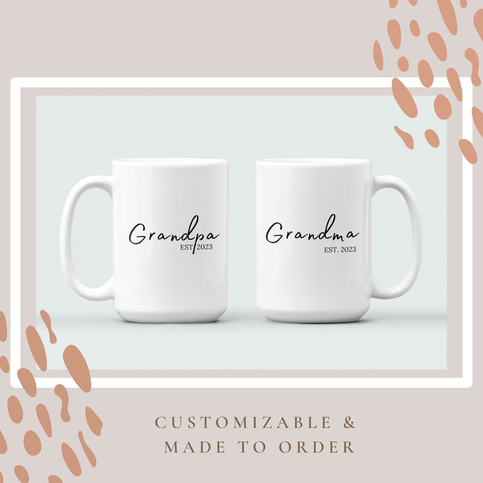 Gifts for New Grandparents, Customized Gift for New Grandma & Grandpa, Coffee Mugs for New Grandparentsproduct_type