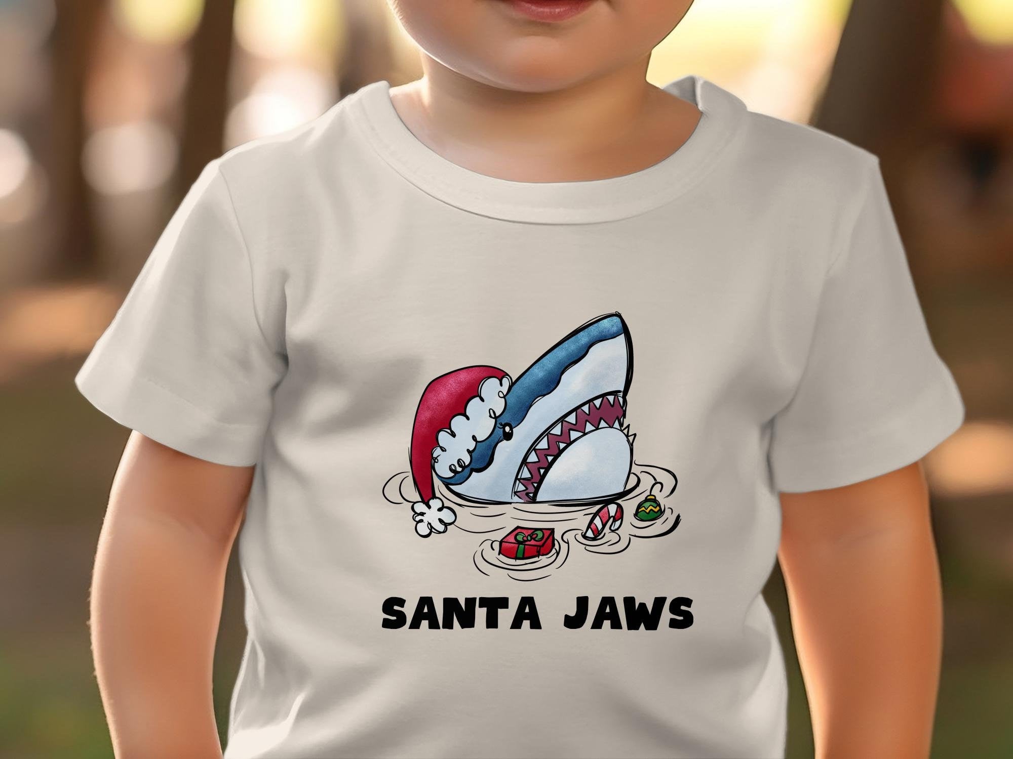 Santa Jaws Baby Shirt, Santa Christmas Bodysuit, Funny Christmas Toddler Shirt, Toddler Christmas Gift - Gathering Littles