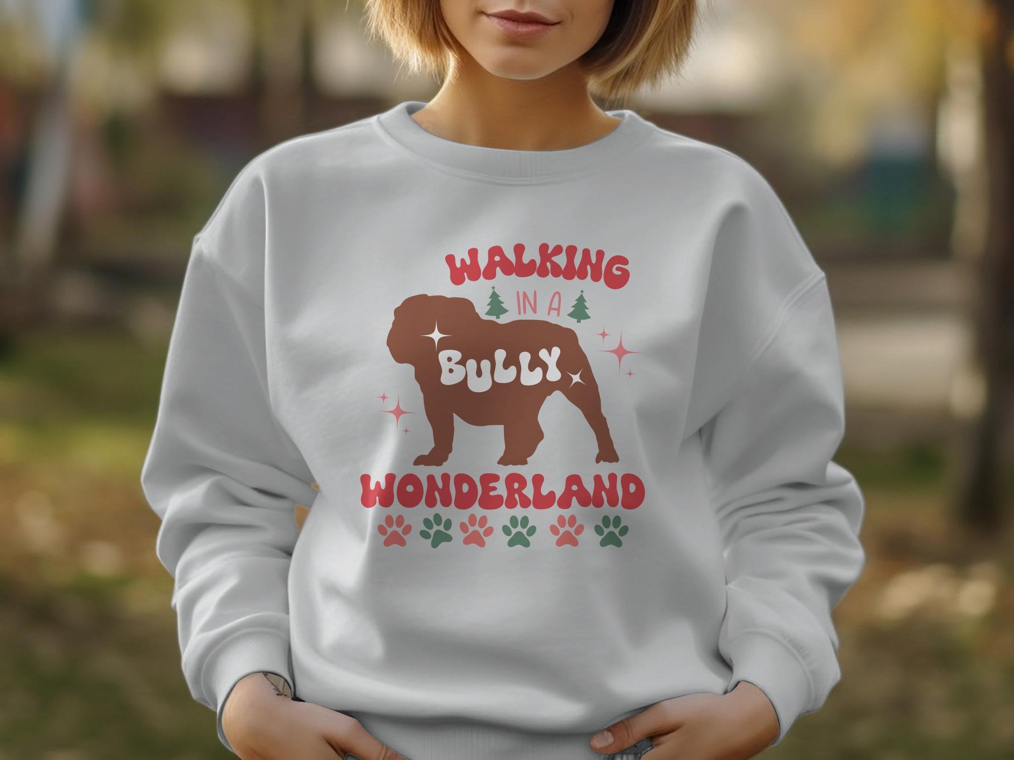 Bulldog Christmas Shirt, Walking in a Bully Wonderland Shirt, Bulldog Christmas Gift - Gathering Littles
