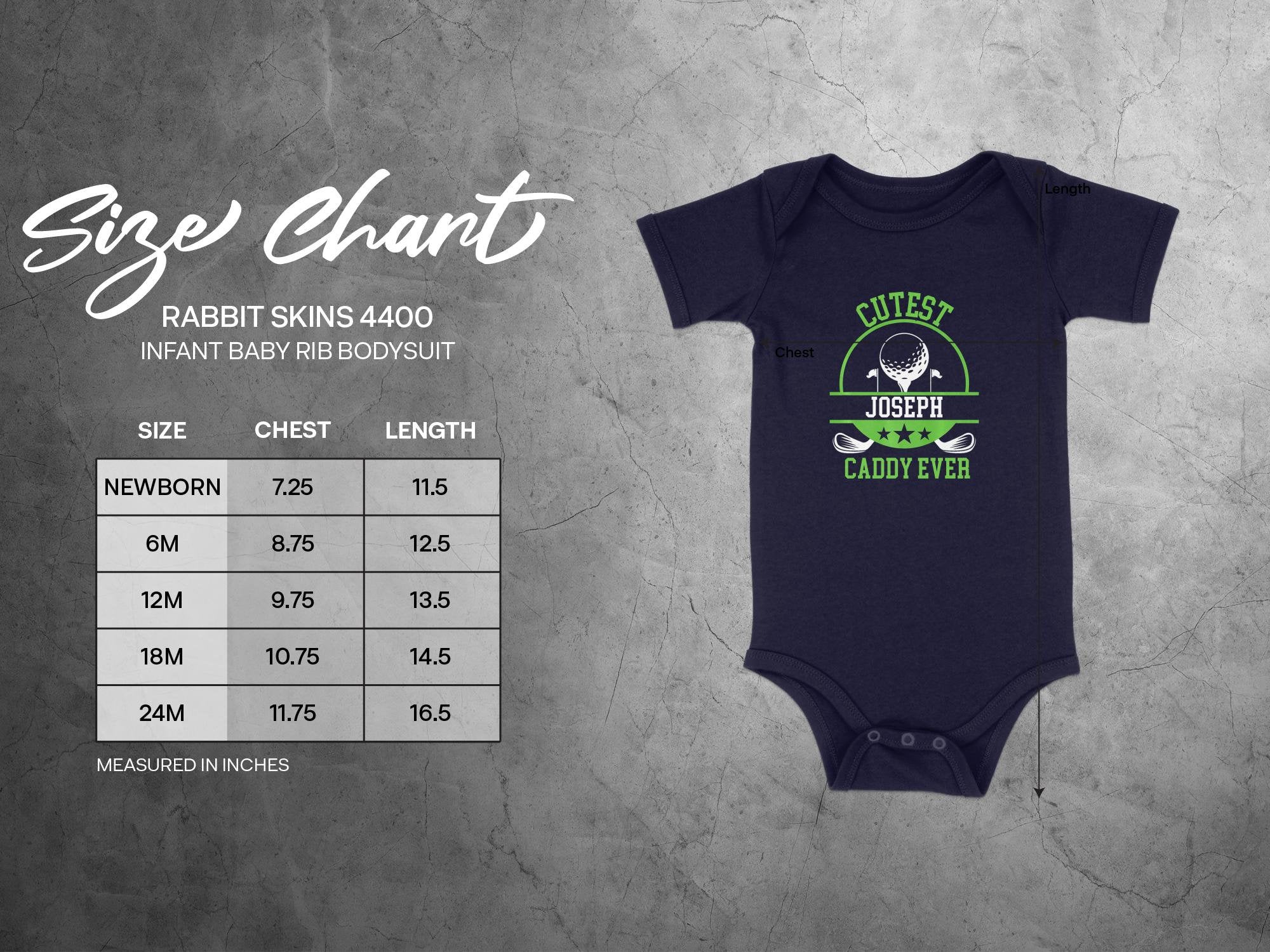 Custom Baby Caddy Bodysuit, Cute Golf Personalized Name Baby Romper, Custom Name Golf Outfit Baby Boy - Gathering Littles