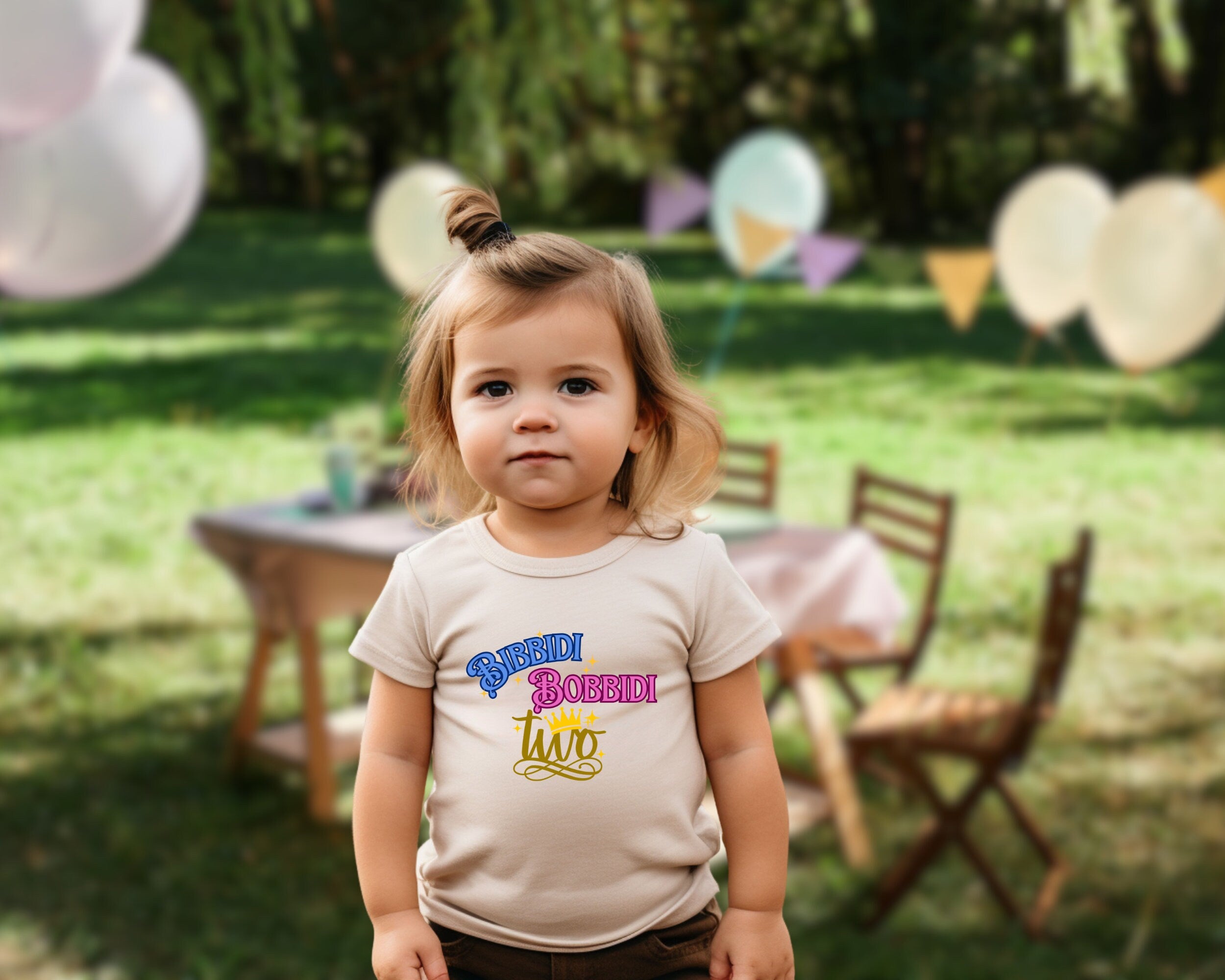 Bibbidi Bobbidi Two Shirt, 2nd Birthday Shirt, Girl 2nd Birthday Shirt, 2nd Birthday Gift - Gathering Littles