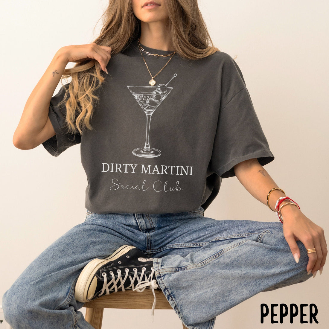 Dirty Martini Social Club Crewneck Sweatshirt | Social Club Shirt - Gathering Littles
