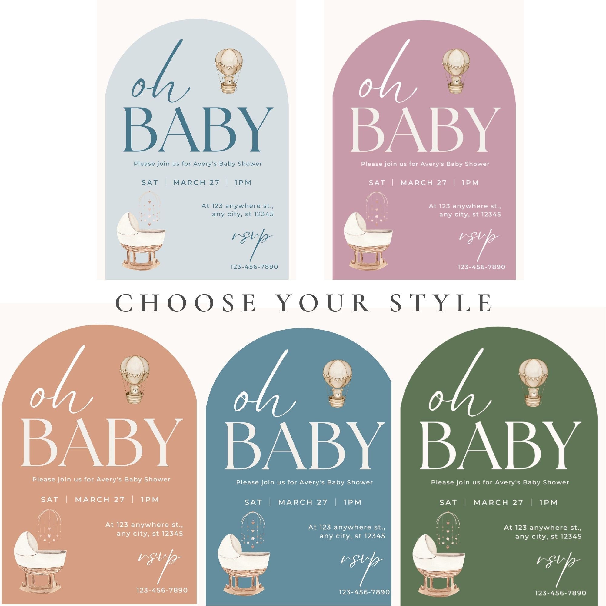 Minimalist Baby Shower Invitation Print Bundle, Chic Baby Shower, Digital Baby Shower Invitation, Baby Shower Gamesproduct_type