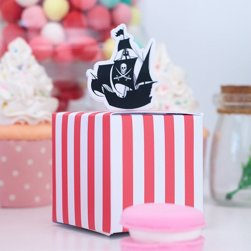 Pirate Party Favor Box Set , Pirate Ship Birthday Party Decoration - 5 Pcsproduct_type