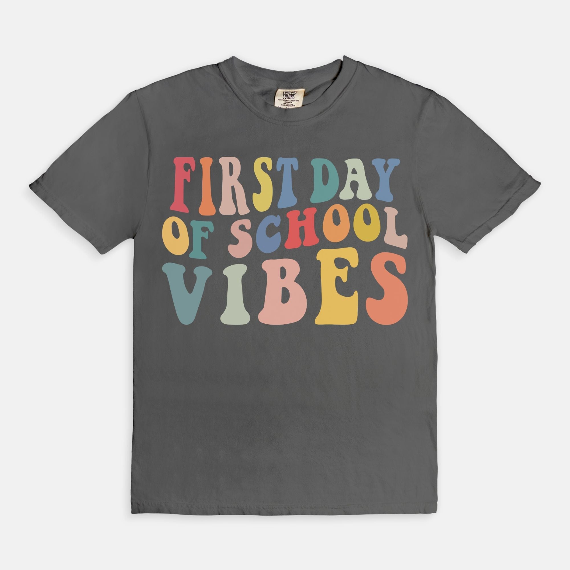 Retro First Day of School Vibes Shirt, Comfort Color Tee, Back to School Giftproduct_type