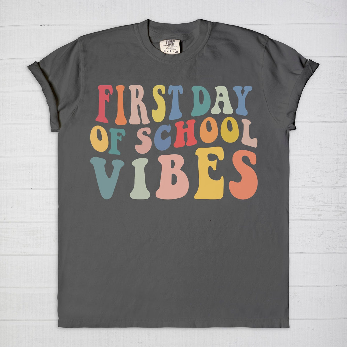 Retro First Day of School Vibes Shirt, Comfort Color Tee, Back to School Giftproduct_type