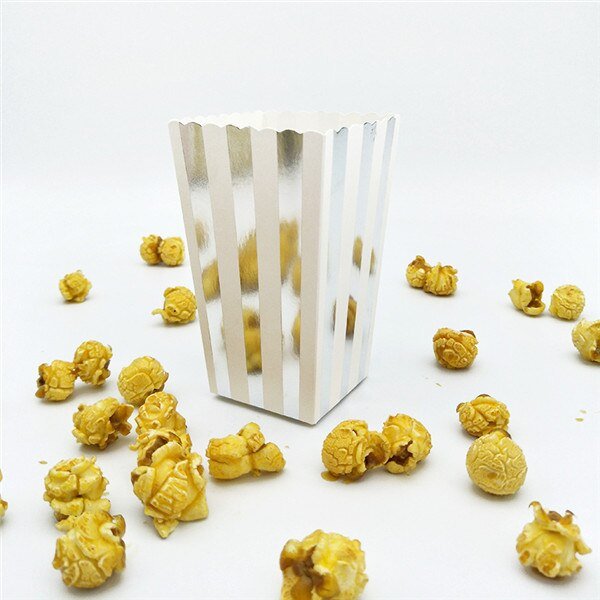 Rose Gold Popcorn Boxes, Gold Popcorn Boxes, Metallic Candy Boxes, 12 Pcs Candy Boxesproduct_type