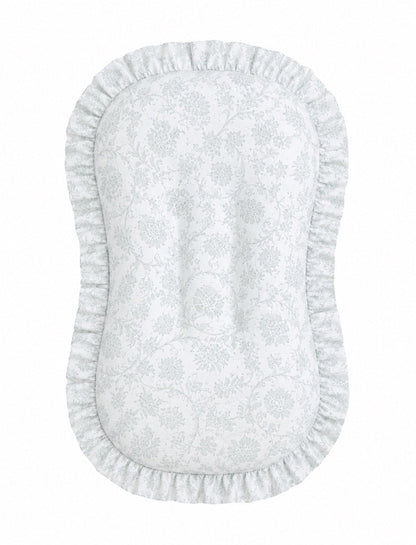 Sage Green Chinoiserie Ruffle Baby Lounger Cover