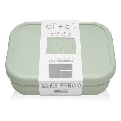 Ali+Oli Leakproof Silicone Bento Box (Pine) Back to School