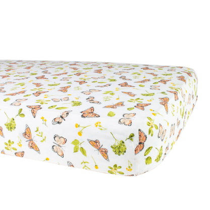 Butterfly Oh-So-Soft Muslin Crib Sheet