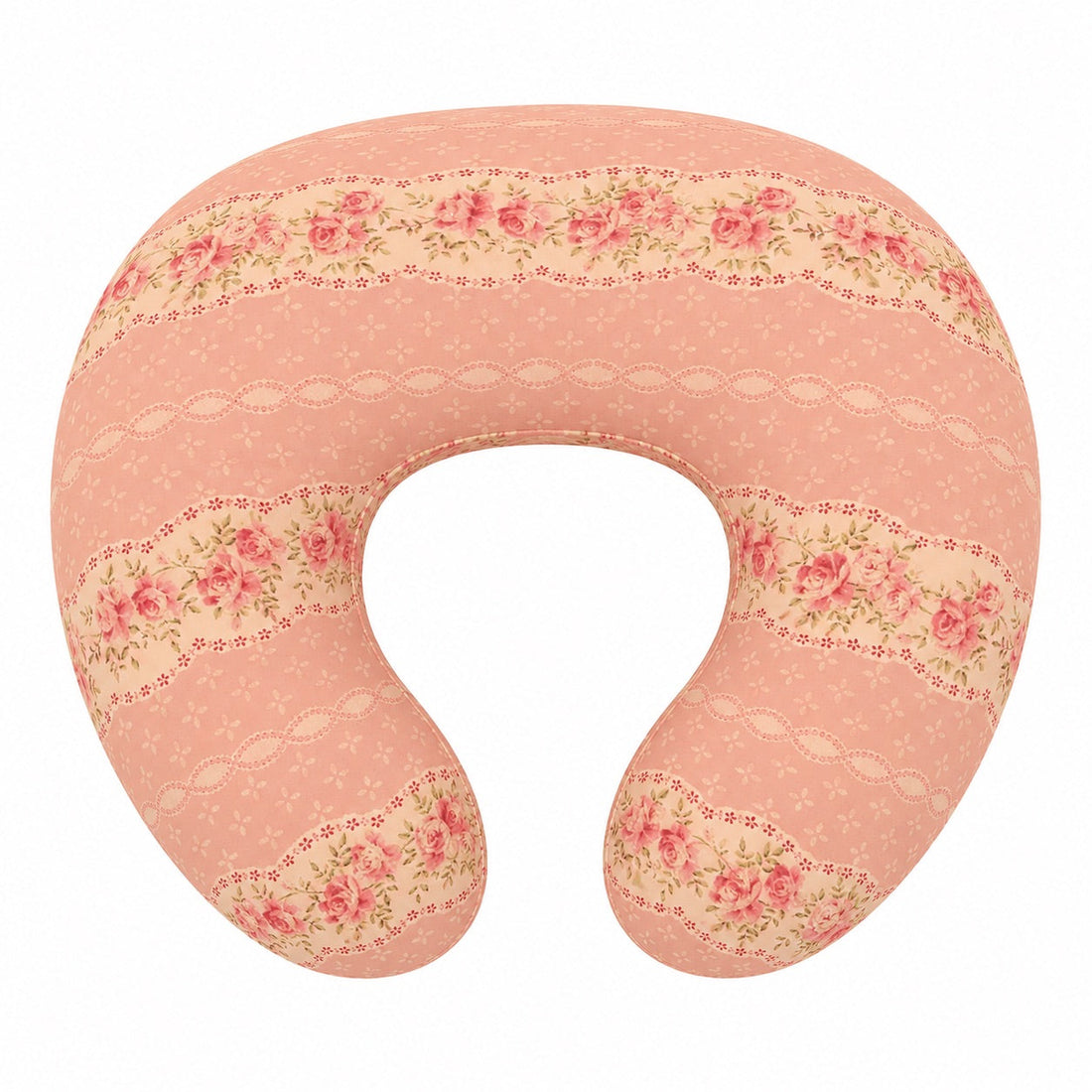 Pink Rose Ruffle Nursing Pillow Cover