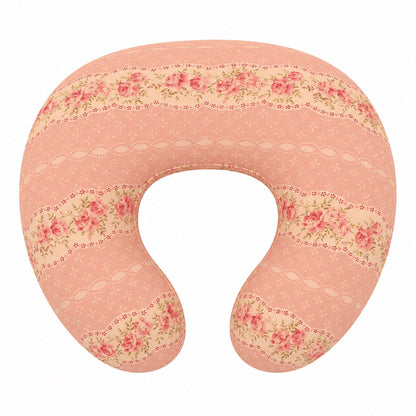 Pink Rose Ruffle Nursing Pillow Cover