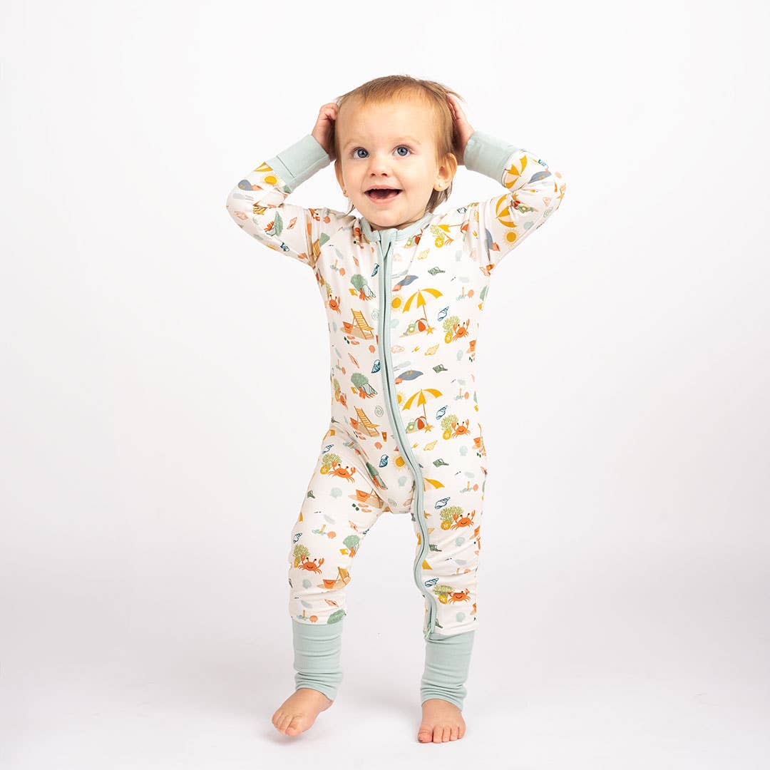 Beach Day Summer Bamboo Baby Pajamas