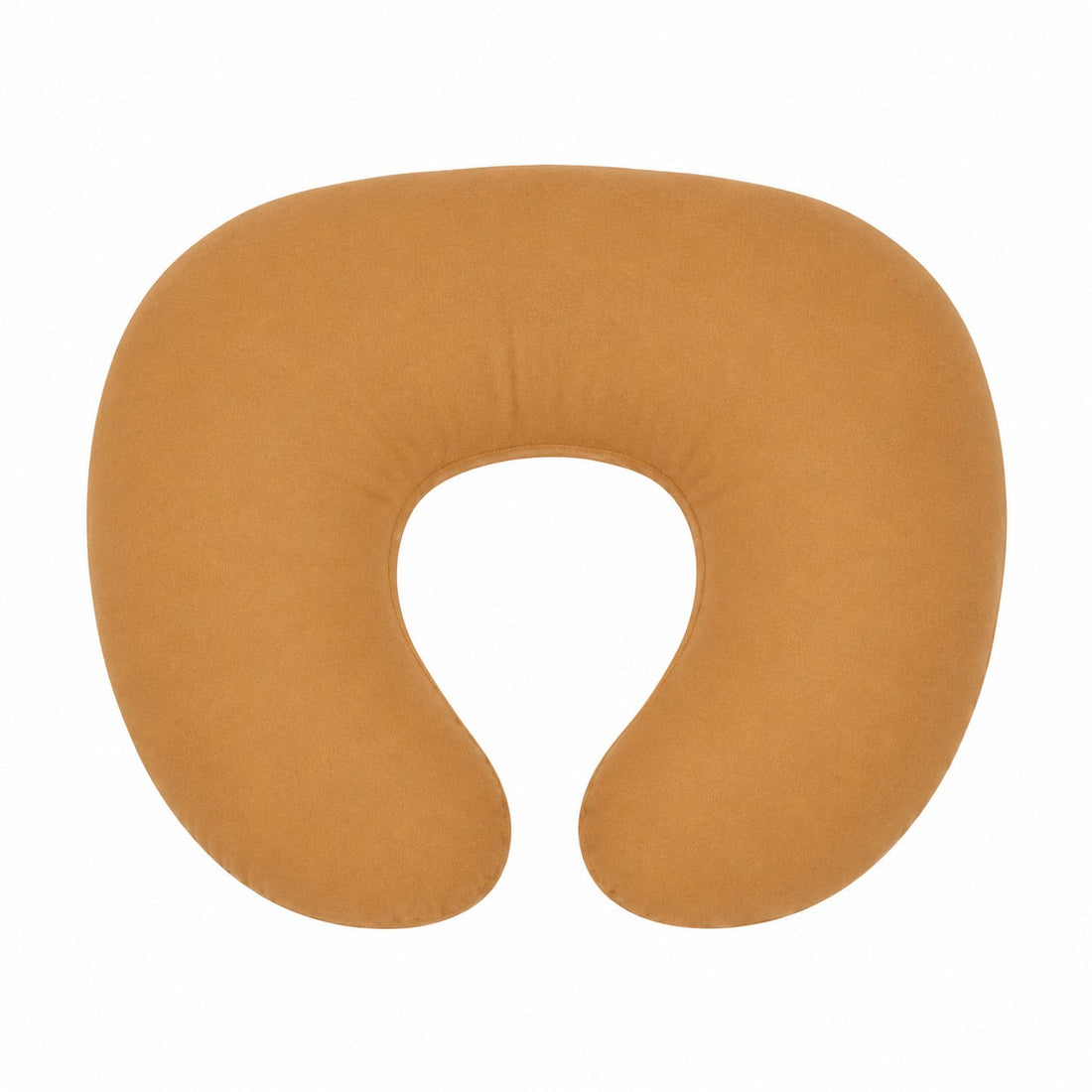 Brown Solid Ruffle Nursing Pillow Cover