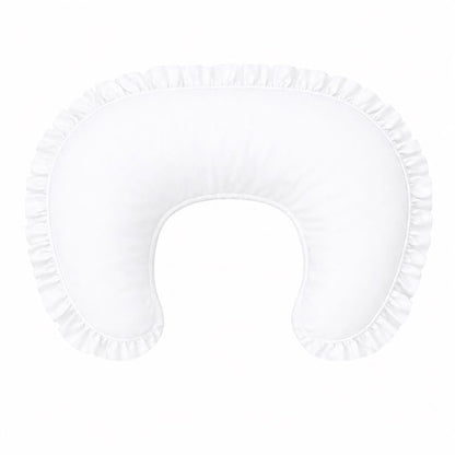 White Ruffle Nursing Pillow Cover