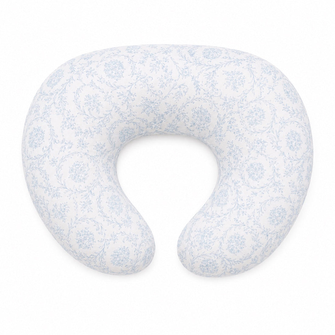 Blue Chinoiserie Ruffle Nursing Pillow Cover