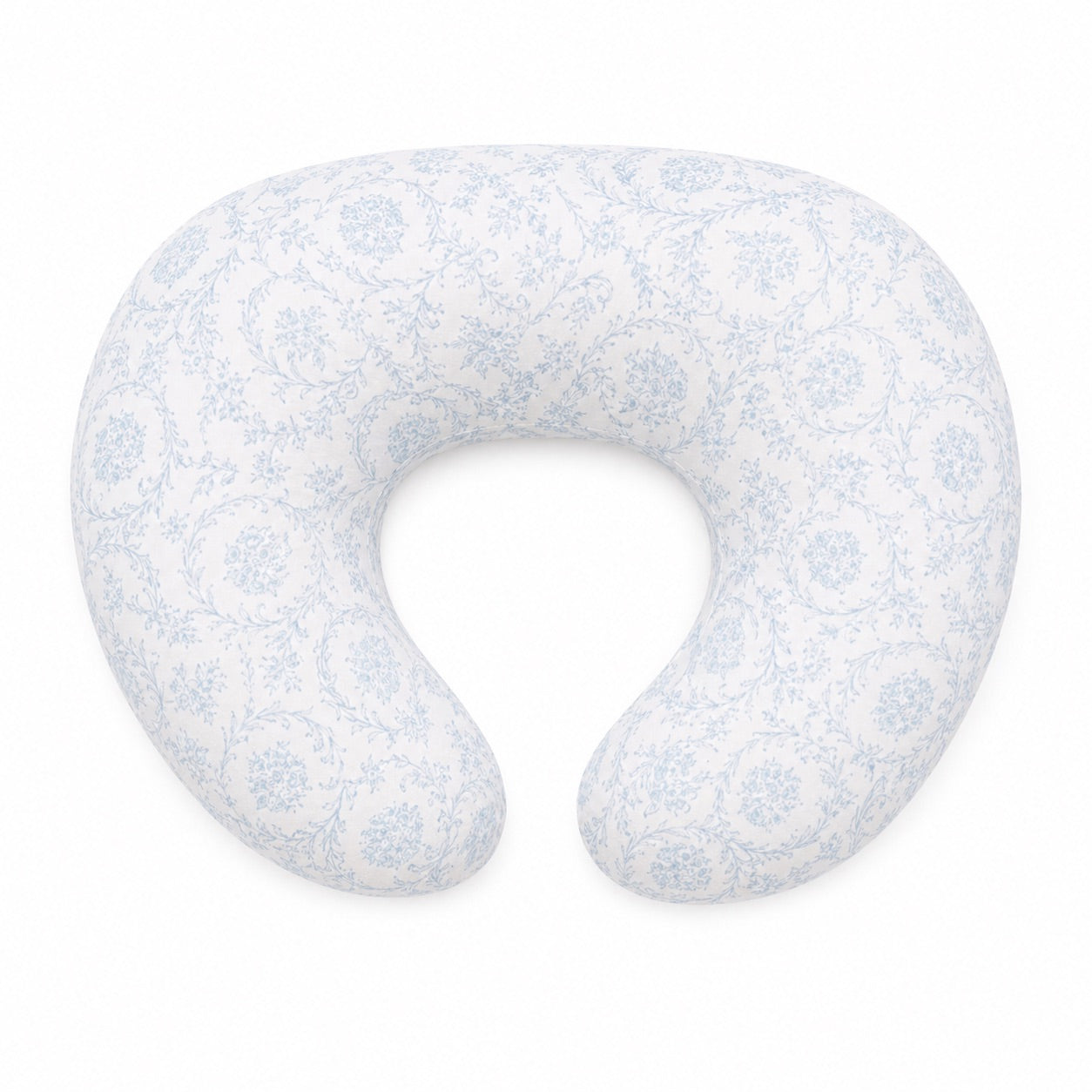 Blue Chinoiserie Ruffle Nursing Pillow Cover