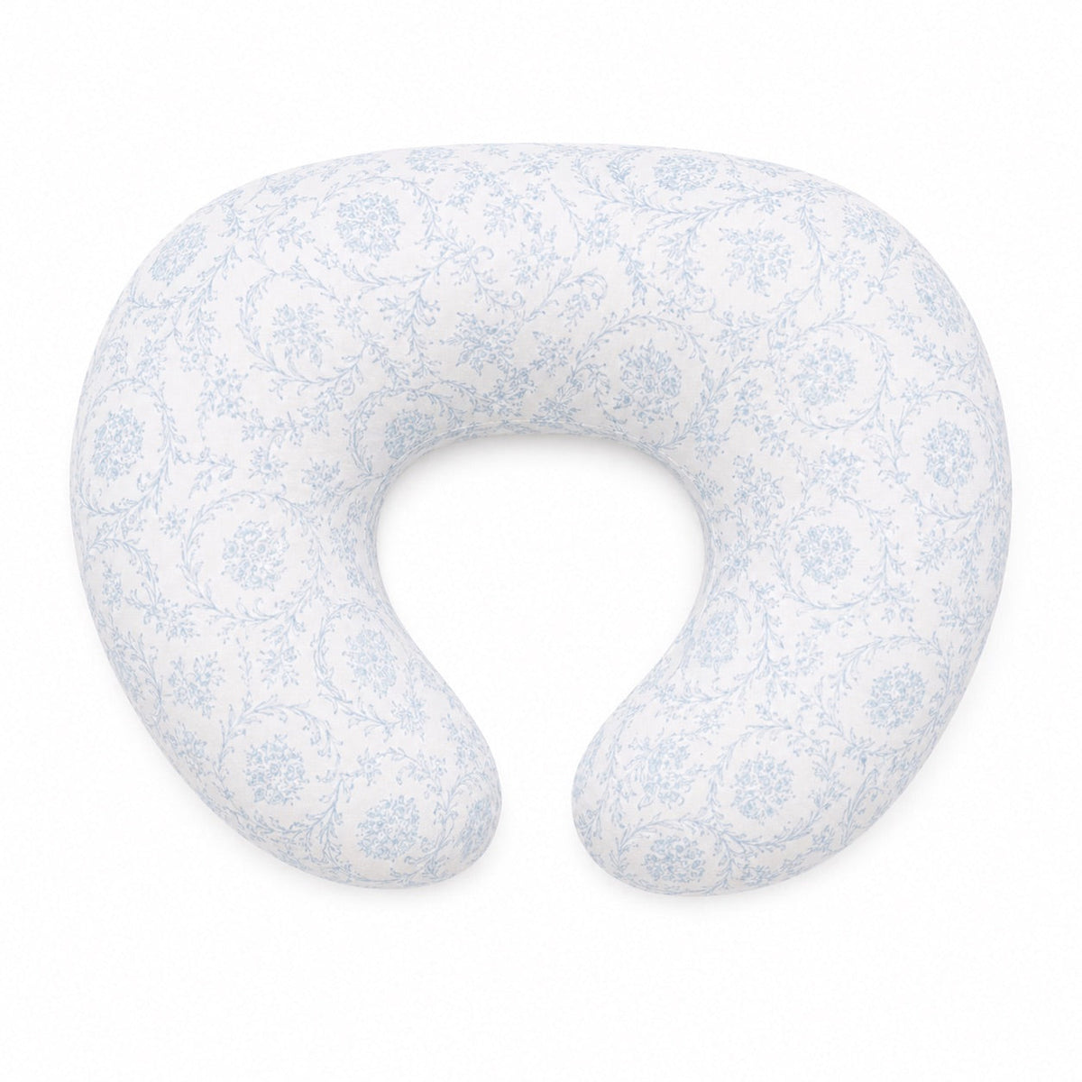 Blue Chinoiserie Ruffle Nursing Pillow Cover
