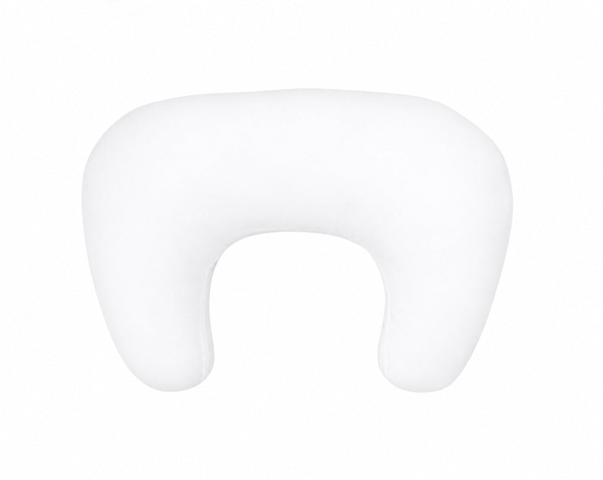White Solid Ruffle Nursing Pillow Cover