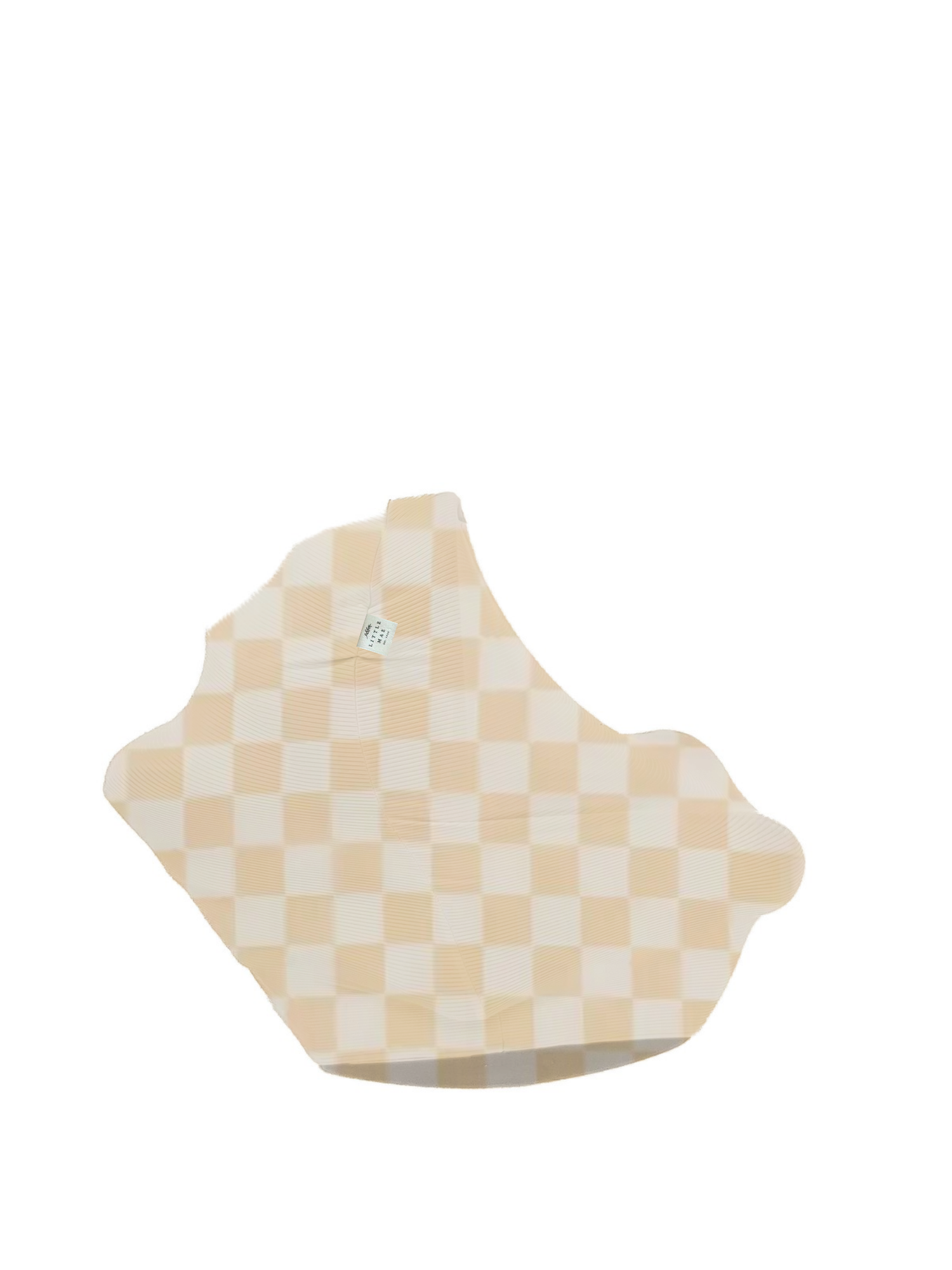 Butter Yellow &amp; White Checkered Carseat Cover
