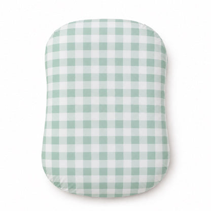 Light Green Checkered Baby Lounger Cover