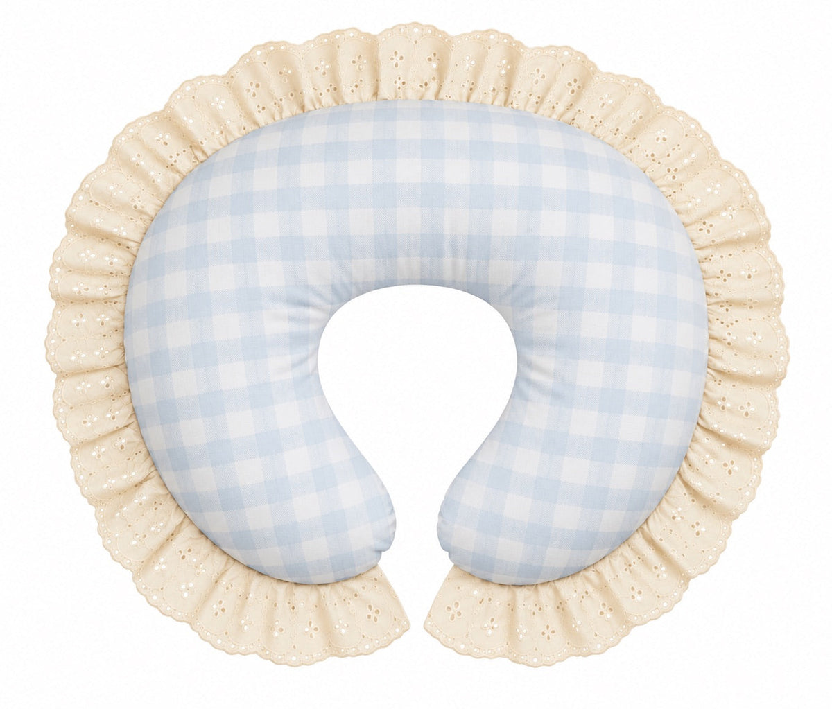 Ivory Eyelet Ruffle Original Nursing Pillow Cover