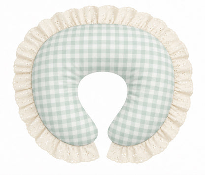 Ivory Eyelet Ruffle Original Nursing Pillow Cover