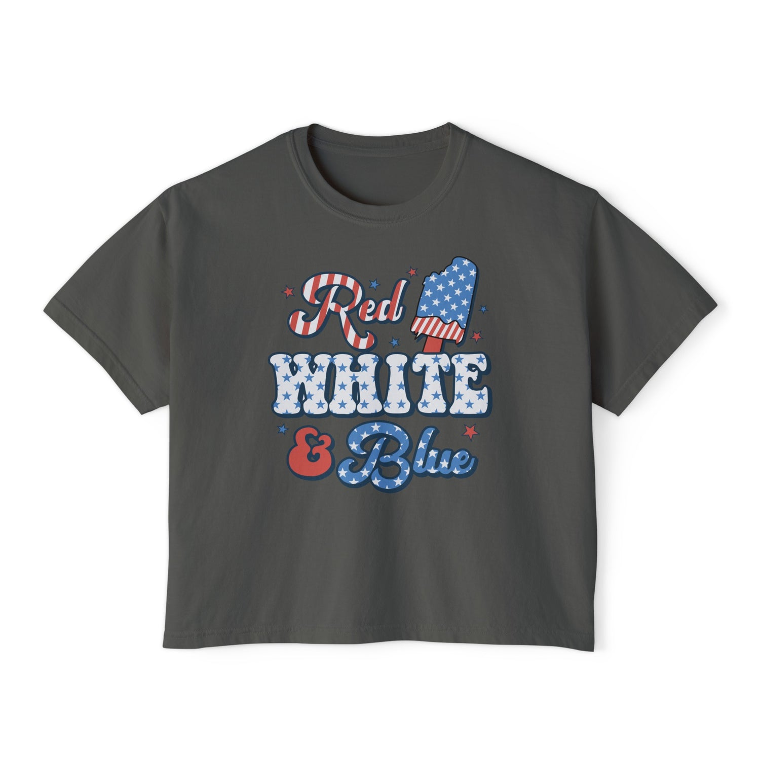 Red White and Blue Boxy Tee