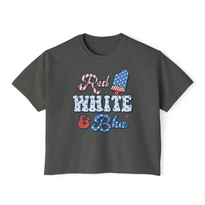 Red White and Blue Boxy Tee