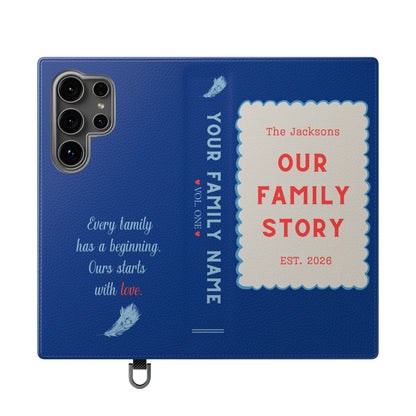 Custom "Our Family Story" Book Phone Case