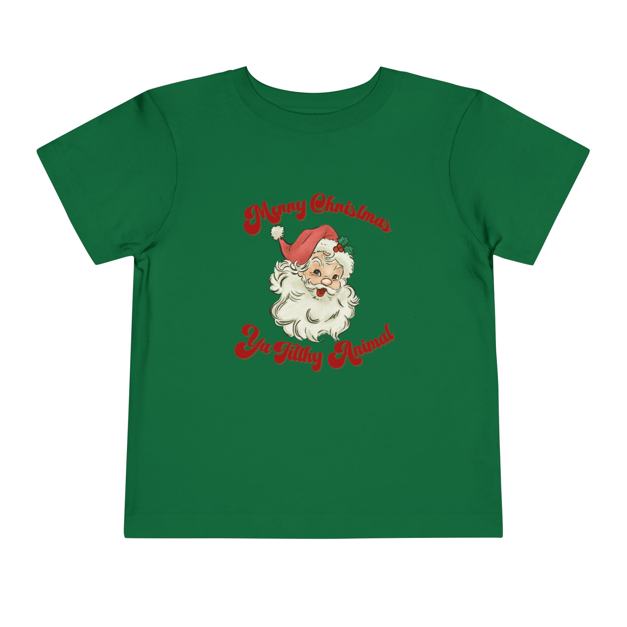 Merry Christmas Ya Filthy Animal Tee, Funny Christmas Movie Tshirt, Retro Festive Christmas Toddler Tee, Kids Baby Christmas Shirts - Gathering Littles