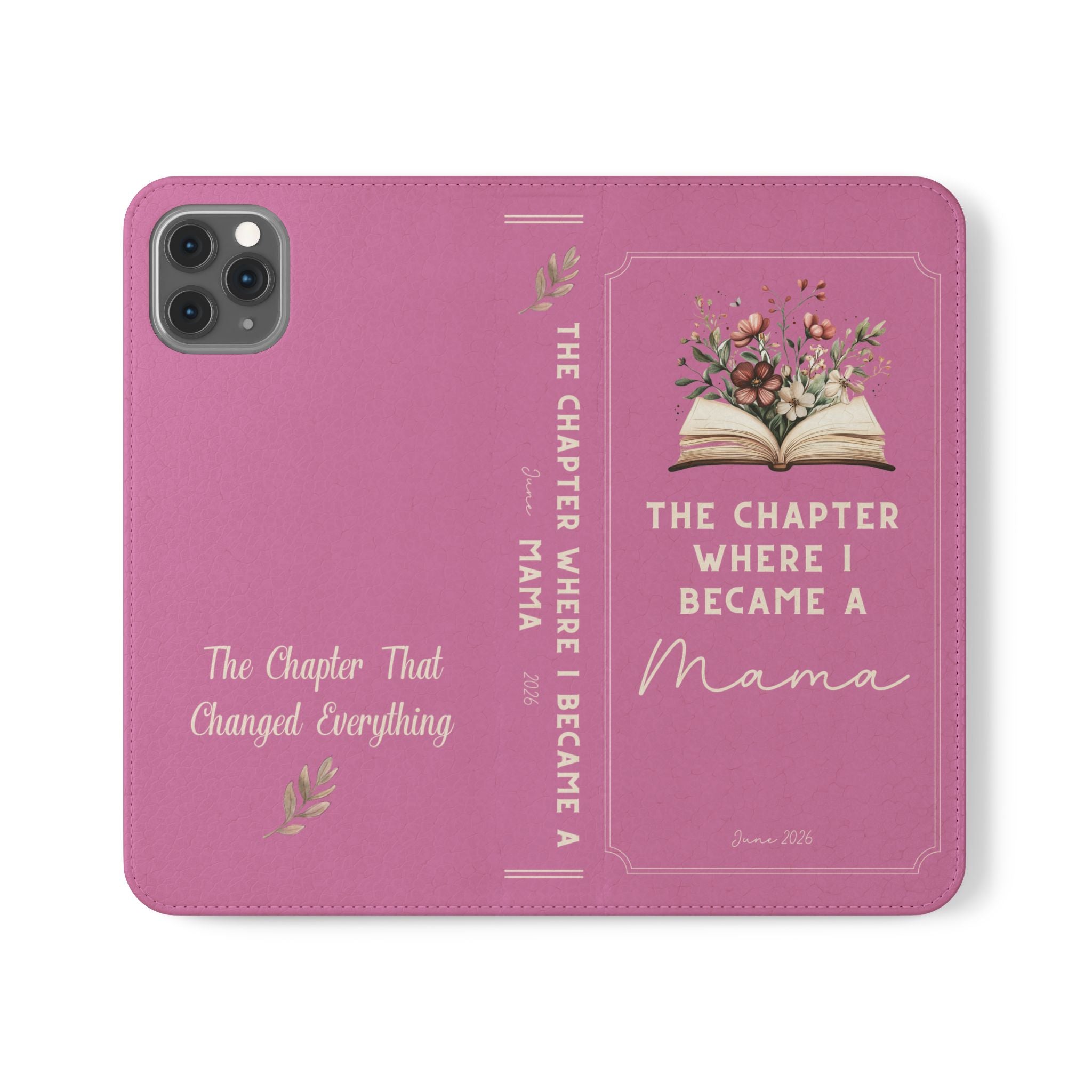 Custom "First Chapter" Book Phone Case for New Moms