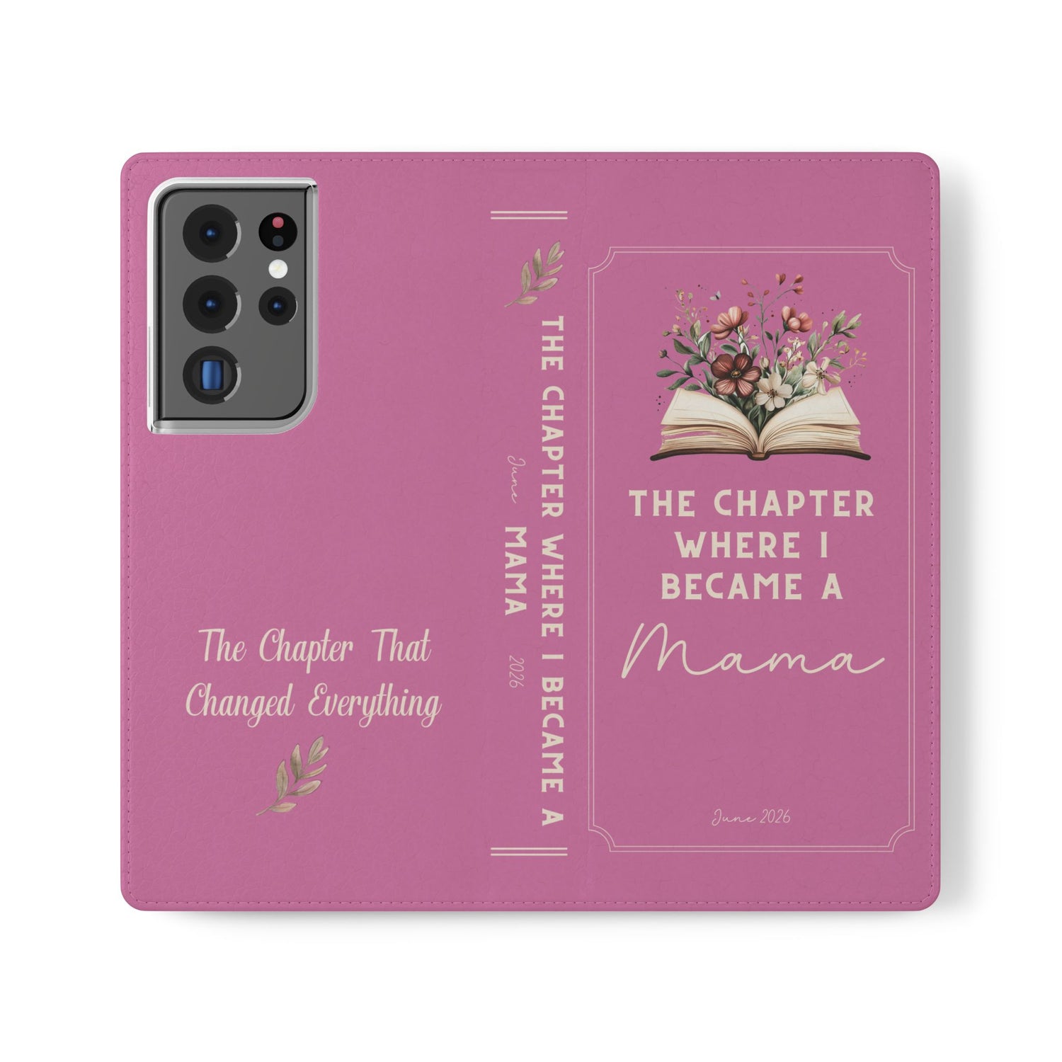 Custom "First Chapter" Book Phone Case for New Moms
