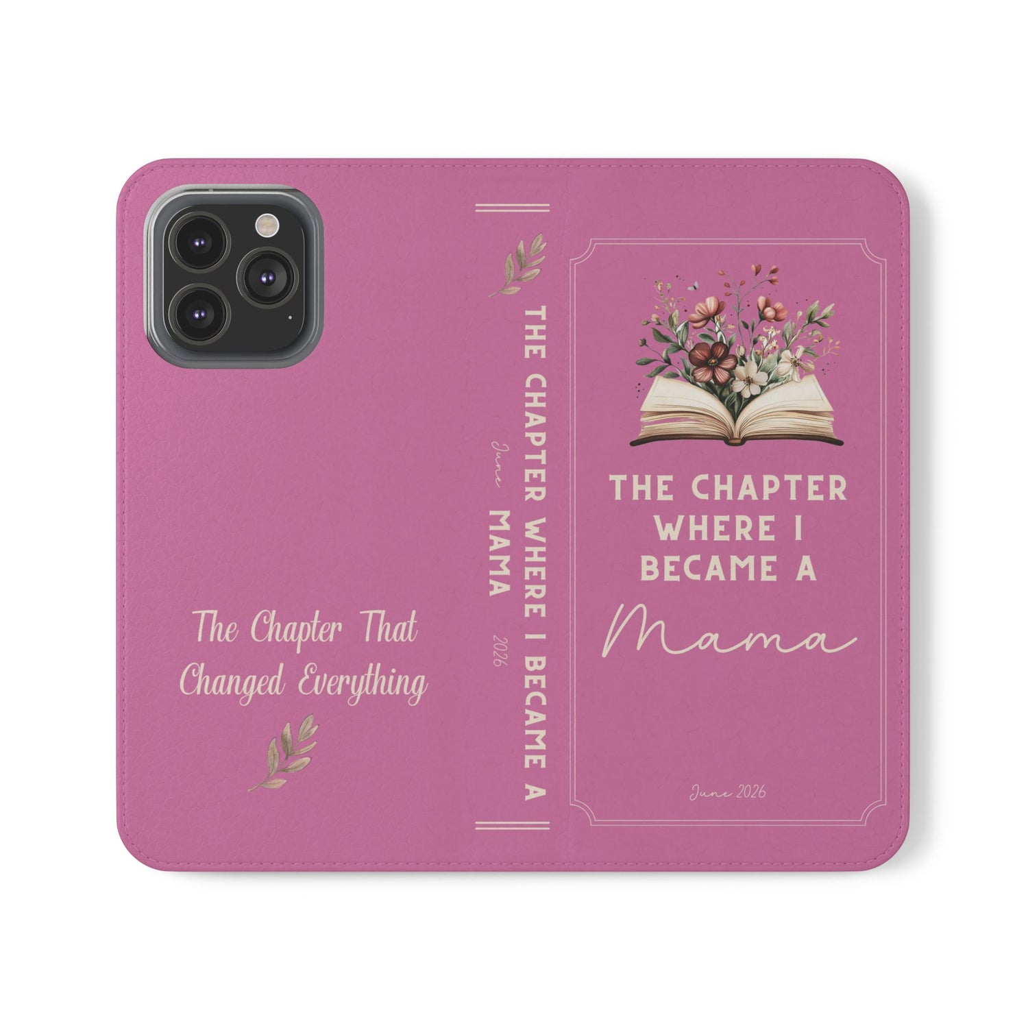 Custom "First Chapter" Book Phone Case for New Moms