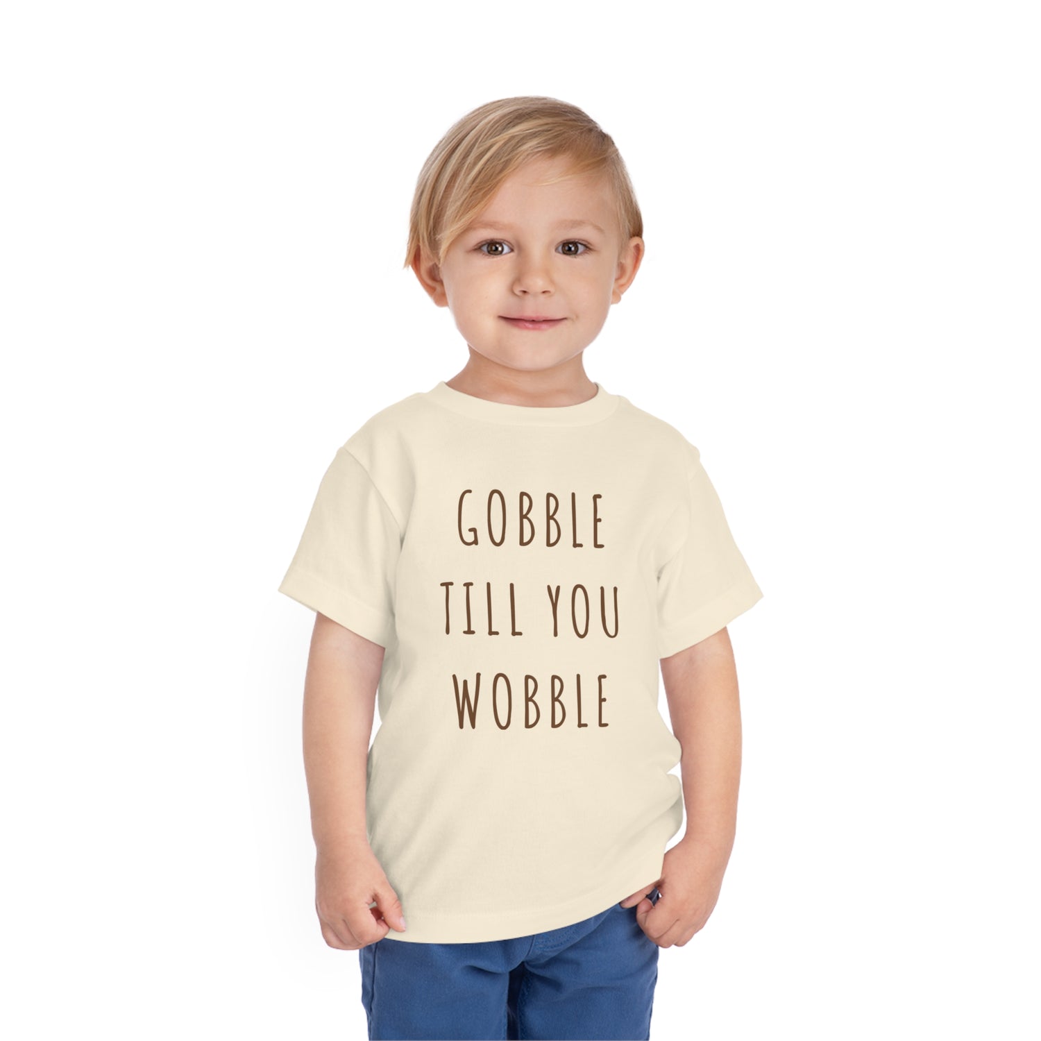 Cute Thanksgiving Toddler Shirt, Gobble till you Wobble Shirt - Gathering Littles