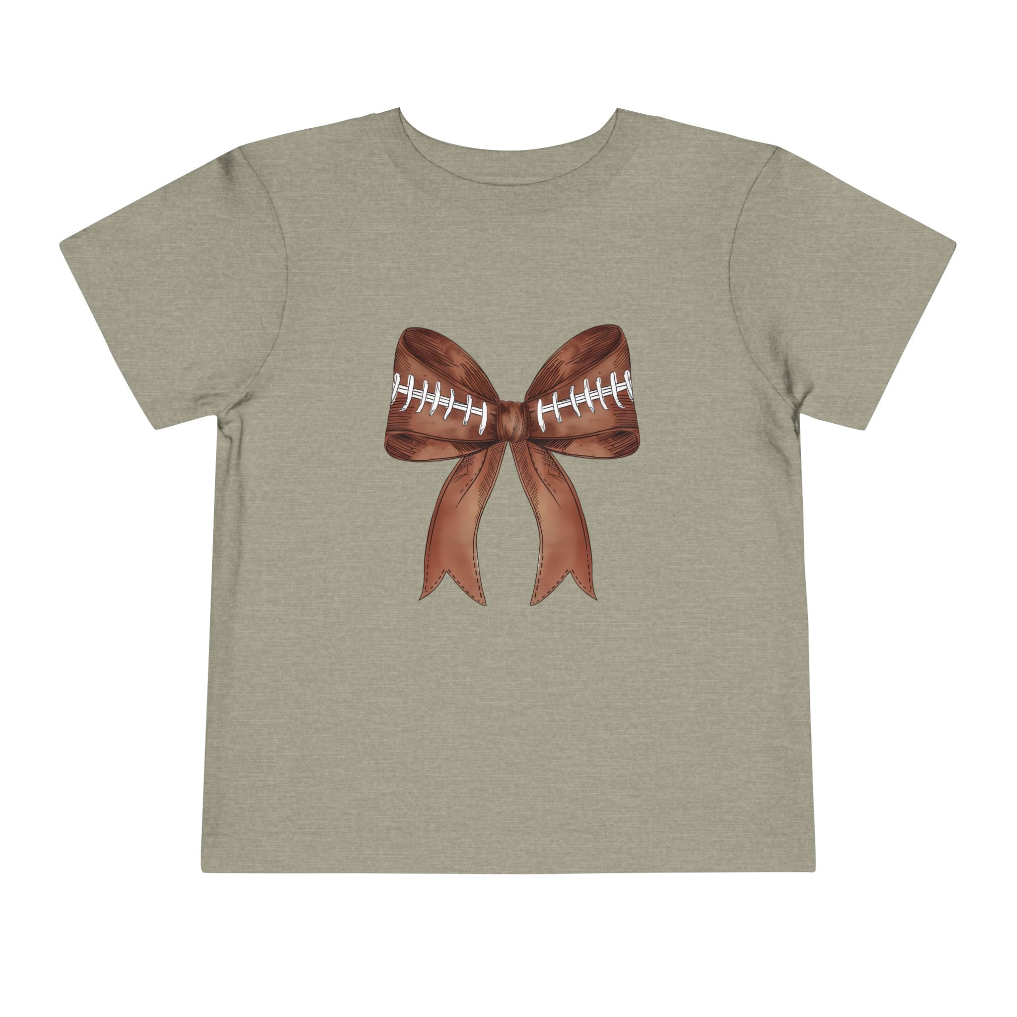 Toddler Girls Football Bow Shirt