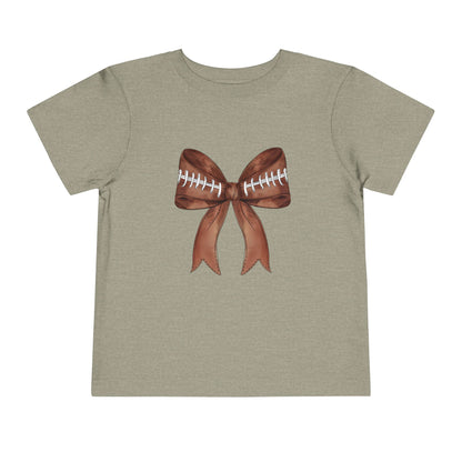 Toddler Girls Football Bow Shirt