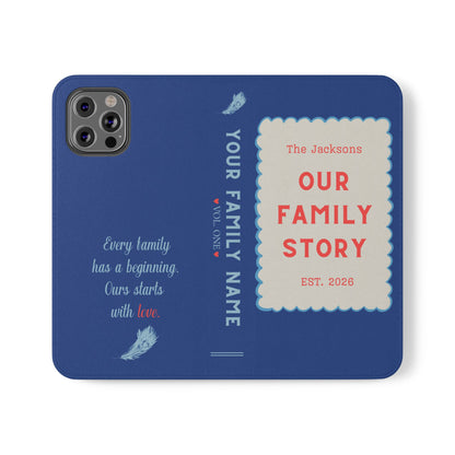 Custom "Our Family Story" Book Phone Case