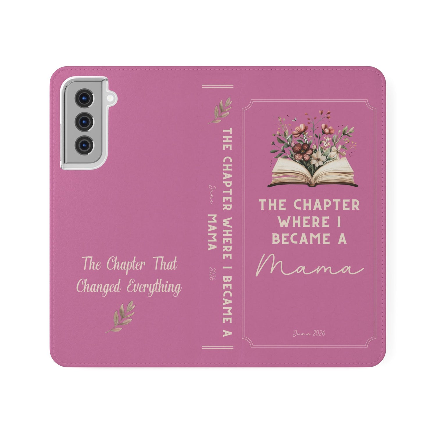 Custom "First Chapter" Book Phone Case for New Moms