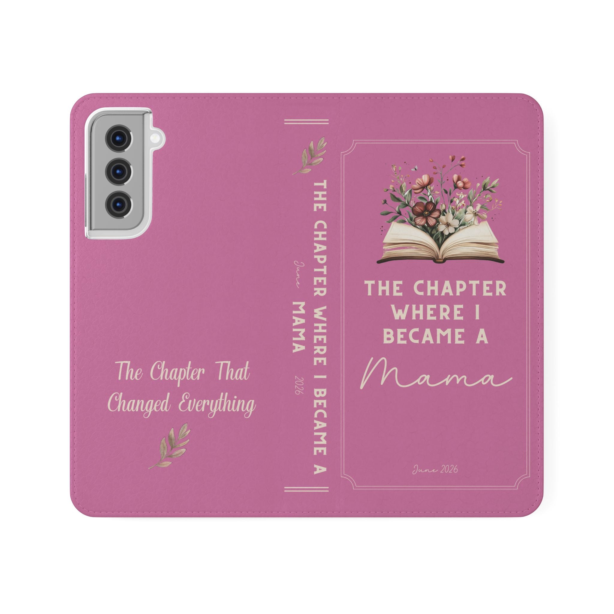 Custom "First Chapter" Book Phone Case for New Moms
