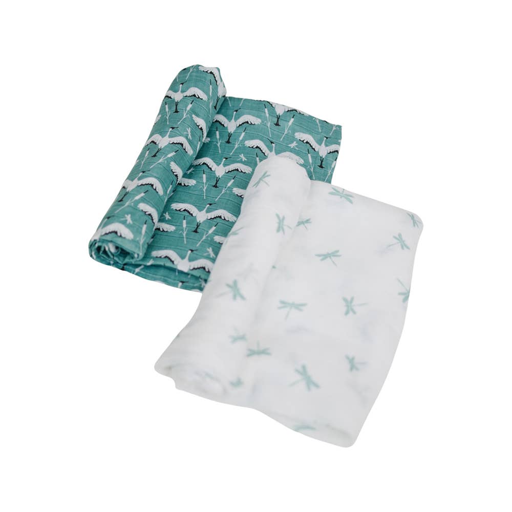 Crane + Dragonfly Oh-So-Soft Muslin Swaddle Blanket Set