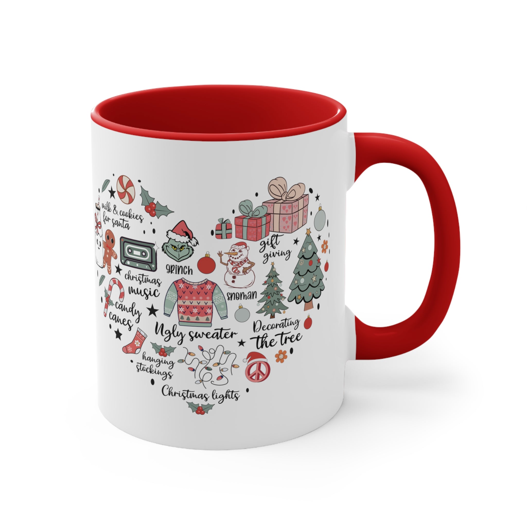 Christmas mug/ Christmas Coffee mug/ Funny Christmas Mug/ Classic christmas movie mug/ Red Accent Mug - Gathering Littles