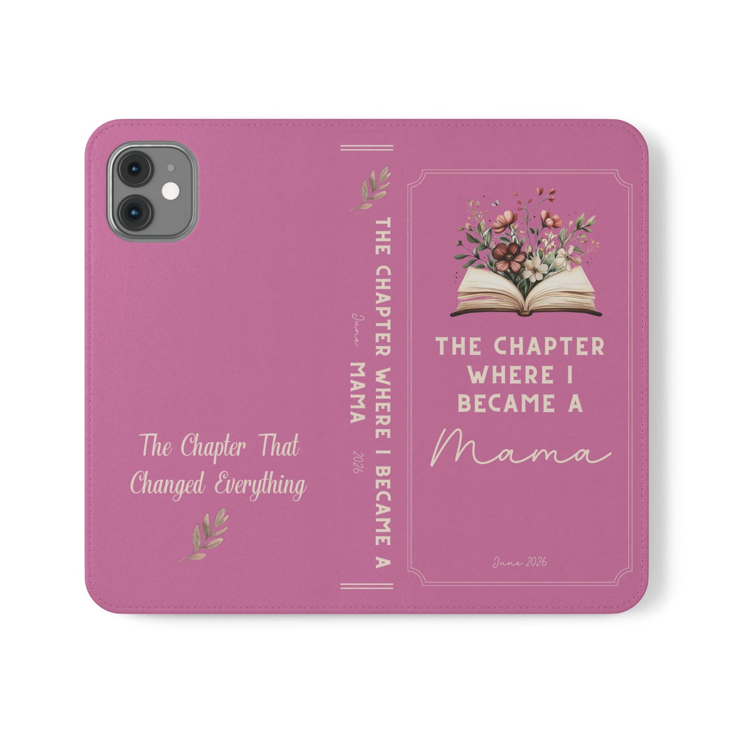 Custom "First Chapter" Book Phone Case for New Moms