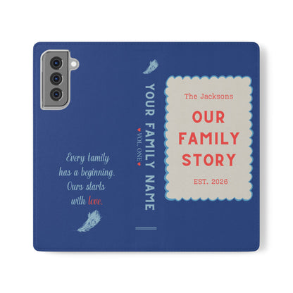 Custom "Our Family Story" Book Phone Case