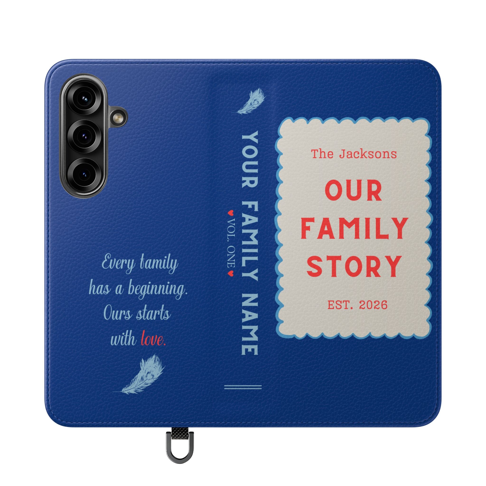 Custom "Our Family Story" Book Phone Case