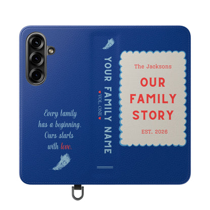 Custom "Our Family Story" Book Phone Case