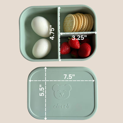 Ali+Oli Leakproof Silicone Bento Box (Pine) Back to School